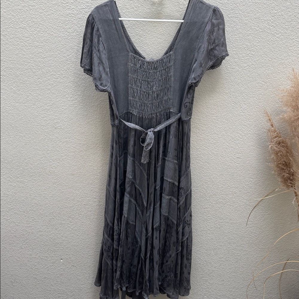 Sakkas | gray marigold embroidered pixie dress - Picture 6 of 12
